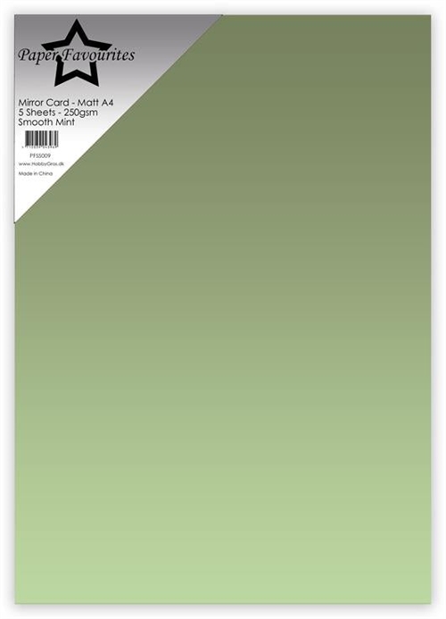 Paper Favourites mirror card mat opalecent green A4 250g